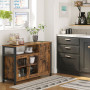 Skänk / Sidobord 110 x 33 x 75 cm Industriell Stil Vintage Brun-Svart