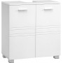 Tvättställsunderskåp med 2 dörrar vit 60 x 30 x 63 cm