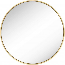 Rund Väggspegel 61 cm Guld Metall