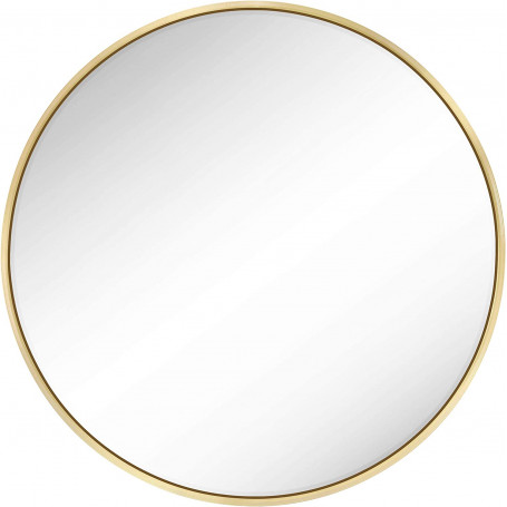 Rund Väggspegel 61 cm Guld Metall