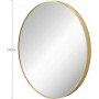 Rund Väggspegel 61 cm Guld Metall