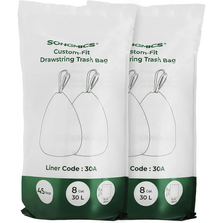 90-st Avfallspåsar Med Drag 30 L