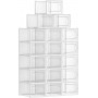 18x Stapelbara Förvaringslådor till Skor / Småsaker Transparent 35 x 25 x 18,5 cm