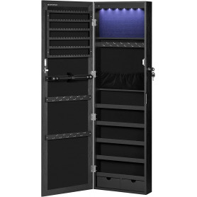 Dörr / Väggspegel Med Förvaringsskåp Till Smycken / Smink 120 x 37 ...