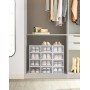 Förvaringslådor x12 Stapelbara Transparent Förvaring Med Lock 23 x 33,3 x 14 cm