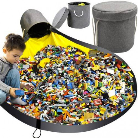 2-in-1 Leksaksmatta Med Inbyggd Förvaring  135 cm