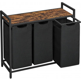 Tvättkorg Ställ 3 Fack 92,5 x 33 x 71 cm
