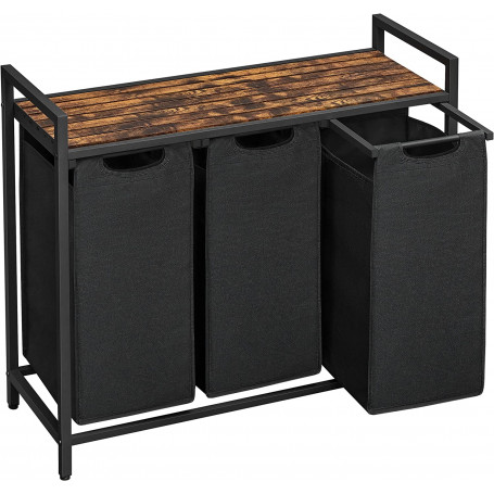 Tvättkorg Ställ 3 Fack 92,5 x 33 x 71 cm