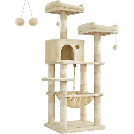 Klösträd 143 cm Med Klöspelare Sisal - Beige