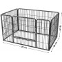 Metall Hundbur 122x80x70 cm Med Dörr - Fyrkant Grå