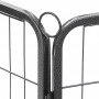 Metall Hundbur 122x80x70 cm Med Dörr - Fyrkant Grå
