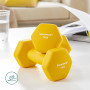 2-Pack Hantlar Set 1 kg - Gul 13,5 x 6,5 x 6 cm