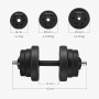 2-Pack Hantlar Set  (2 x 10 kg) - Svart