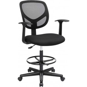 Ergonomisk Kontorsstol Hög Sitthöjd 55-75 cm Arbetsstol
