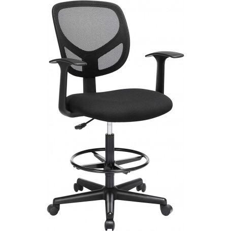 Ergonomisk Kontorsstol Hög Sitthöjd 55-75 cm Arbetsstol
