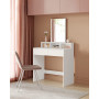 Sminkbord Med Spegel 80 x 40 X 140 cm Vit