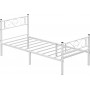 Sängstomme Retro Enkelsäng Metall 198 x 91,8 x 86,4 cm Vit