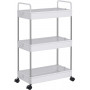 Förvaringsvagn Till Kök / Badrum 22 x 40 x 67 cm - Vit