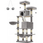 XL Klösträd 168 cm Med Klöspelare Sisal - Ljusgrå