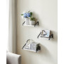 Vägghyllor 3-pack - Hyllplan i Industriell Design - Vit