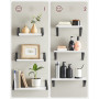 Vägghyllor 3-pack - Hyllplan i Industriell Design - Vit