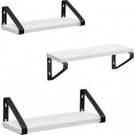 Vägghyllor 3-pack - Hyllplan i Industriell Design - Vit