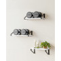 Vägghyllor 3-pack - Hyllplan i Industriell Design - Vit