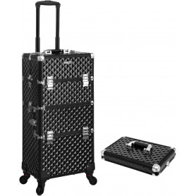 XL Sminkväska Med Hjul - Aluminiumvagn