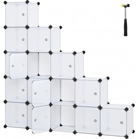 XL Kuber Förvaring 16 st DIY Multifunktionell Skåp Med Dörr