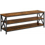 TV Bänk Industriell Design 147 x 40 x 50 cm Vintage Brun-svart