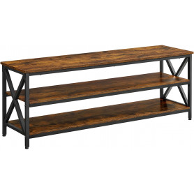 TV Bänk Industriell Design 147 x 40 x 50 cm Vintage Brun-svart