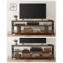 TV Bänk Industriell Design 147 x 40 x 50 cm Vintage Brun-svart