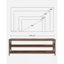 TV Bänk Industriell Design 147 x 40 x 50 cm Vintage Brun-svart