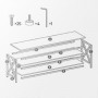 TV Bänk Industriell Design 147 x 40 x 50 cm Vintage Brun-svart