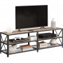 TV Bänk Industriell Greige 160 x 39 x 52 cm För Upp Till 70-tums TV