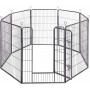 XXL Hundhage Flexibel Design - 8 Panel à 77 x 100 cm Metall Grå