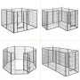 XXL Hundhage Flexibel Design - 8 Panel à 77 x 100 cm Metall Grå