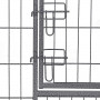 XXL Hundhage Flexibel Design - 8 Panel à 77 x 100 cm Metall Grå