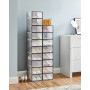 18-pack stapelbara förvaringslådor skor/småförvaring 33×23×14 cm tr...
