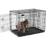 Hundbur med Avtagbar mellanvägg 2 dörrar 107 x 70 x 77,5 cm