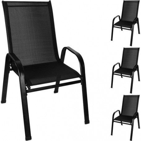 4-Pack Trädgårdsstolar Mesh