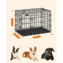 Hundbur Metall - L 92,5 x 57,5 ​​x 64 cm Med Två Dörrar