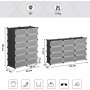 Kubförvaring DIY Stapelbara 12-Fack med Dörr à 40 x 30 x 17 cm Svart