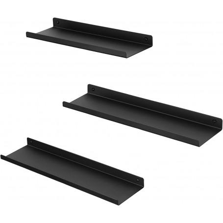 Metall Tavelhyllor / Vägghyllor, Set Med 3