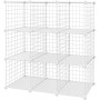 Metall Förvaringshylla DIY Kubförvaring 93 x 31 x 93 cm