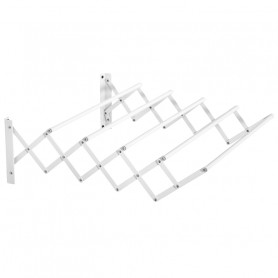 Väggmonterad Torkställning Metall, Vit 63,5 x 60 x 20 cm