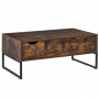 Soffbord Med Höjdjusterbar Bord 100 x 60 x 40 cm Vintage Brun