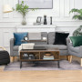 Soffbord Med Höjdjusterbar Bord 100 x 60 x 40 cm Vintage Brun