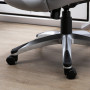 Ergonomisk Kontorsstol Fällbar Armstöd Grå Läder 69,5 x 76 x 113-121 cm