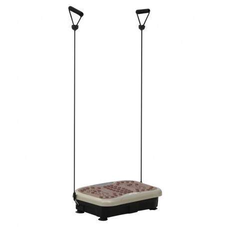 Vibrationsplatta Med Träningsband, 99 Nivåer, LED-display, Fjärrkontroll